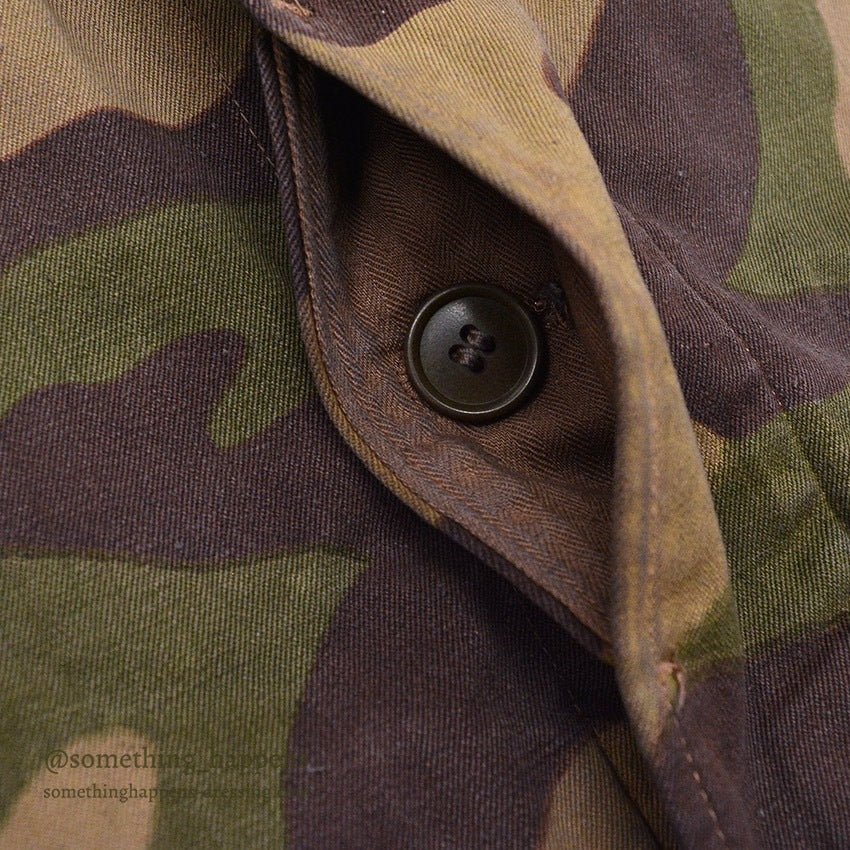 1960's CZECHOSLOVAKIA MILITARY BROWN DYED SALAMANDER PATTERN CAMO COAT...