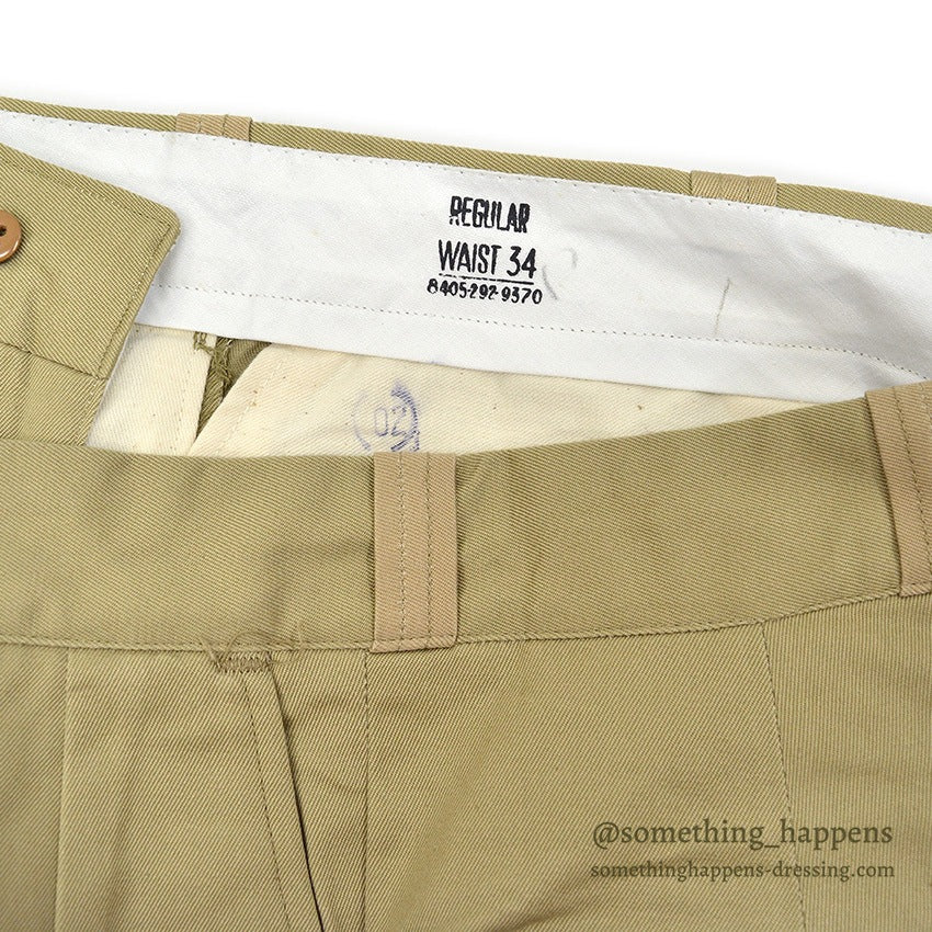 1950's DEADSTOCK U.S.ARMY SHORTS, MEN'S, COTTON, UNIFORM TWILL 2 ... W34