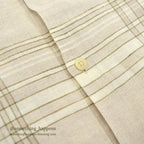 1990's DEADSTOCK STRUCTURE BEIGE PLAID LINEN SHIRT...L