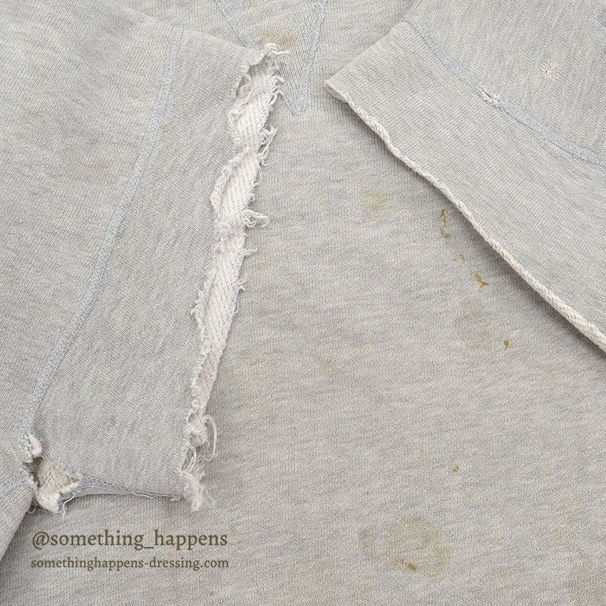 1960's CUT OFF FRONT-V SWEAT SHIRT WORN ... AS IS