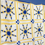 EIGHT POINT STAR PATCHWORK QUILT... 188cm/156cm