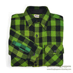 1950's PILGRIM GREEN/BLACK WOOL SHIRT UNUSUAL...