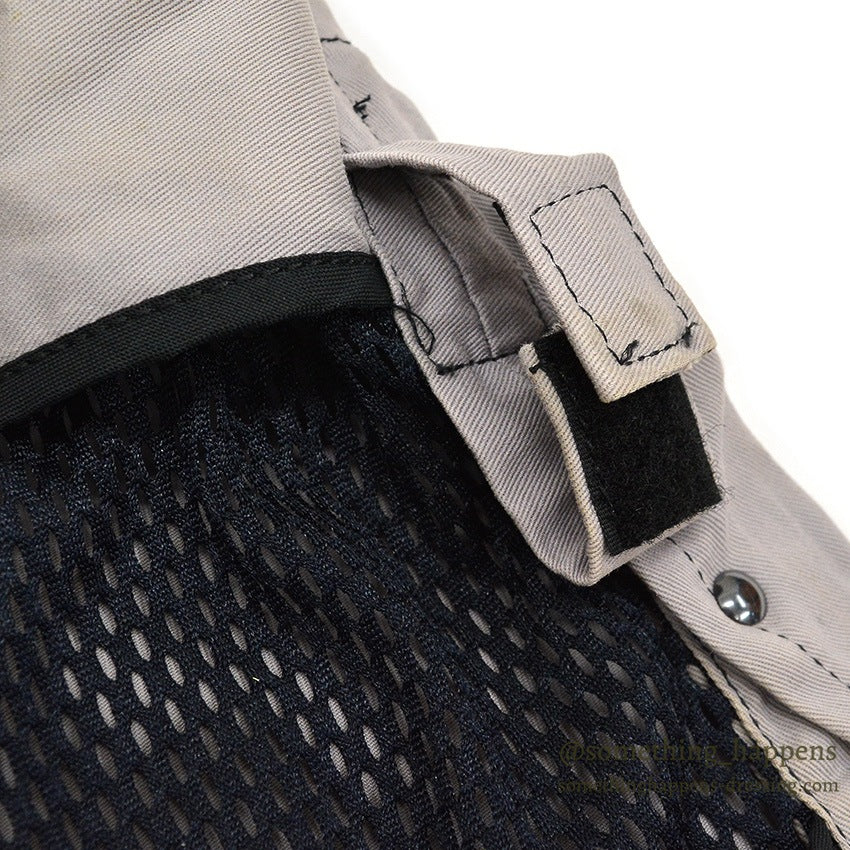 ~1980's BLACK/GRAY SHOOTING MESH VEST ...