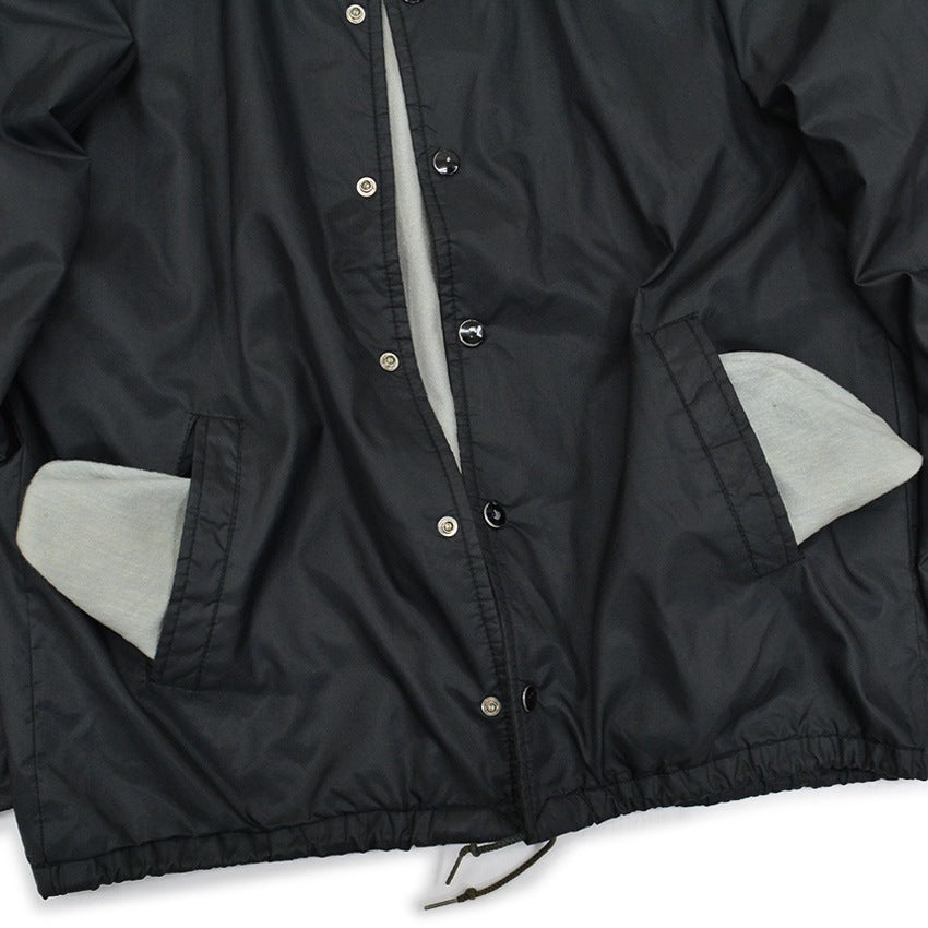 1970's CHMAPION BLACK NYLON COACH JACKET...