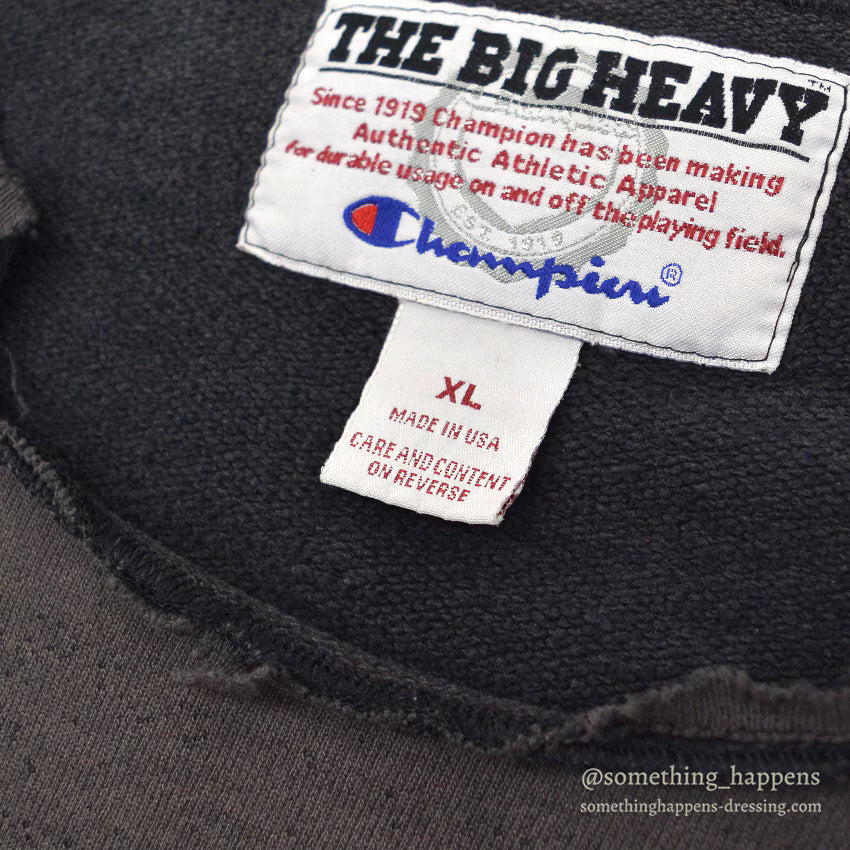 1990's CHAMPION THE BIG HEAVY SWEAT SHIRT FADED DISTRESSED... XL