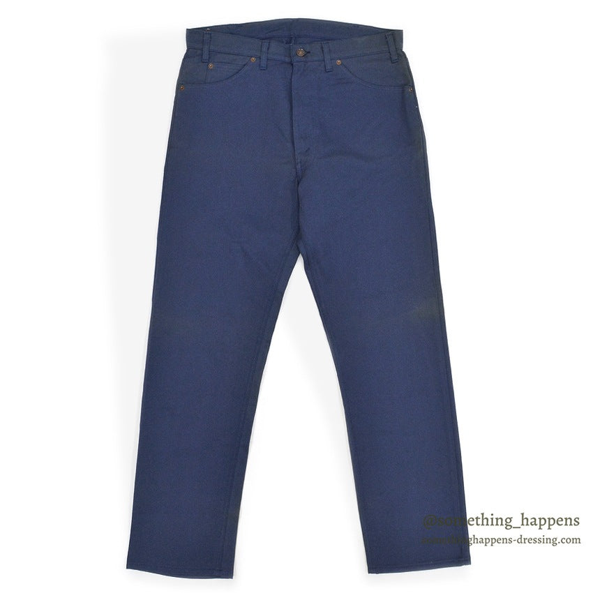 1980's DEADSTOCK Levi's 505-1017 BLUE COTTON TWILL PANTS  ... W36/L32