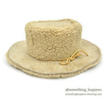 1980's~ BICK HAND MADE SHEARLING HAT...L