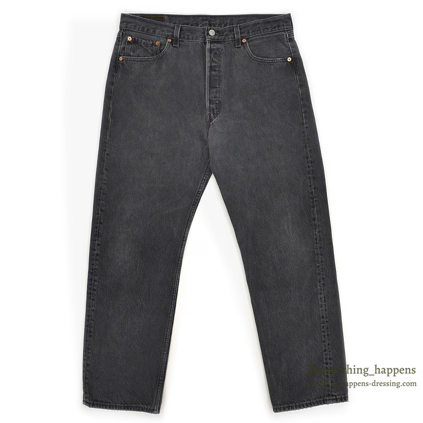 Levi's 501 BLACK DENIM PANTS FADED... W36/L30