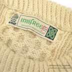 OLD IRISFREE WOOL HAND KNIT ARAN SWEATER...