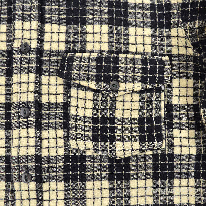 1940's WOOLRICH BLACK/WHITE PLAID WOOL SHIRT ... 16