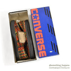 1990's DEADSTOCK CONVERSE AFRICAN PRINT BROWN SKIDGRIP LOW ... 7 1/2