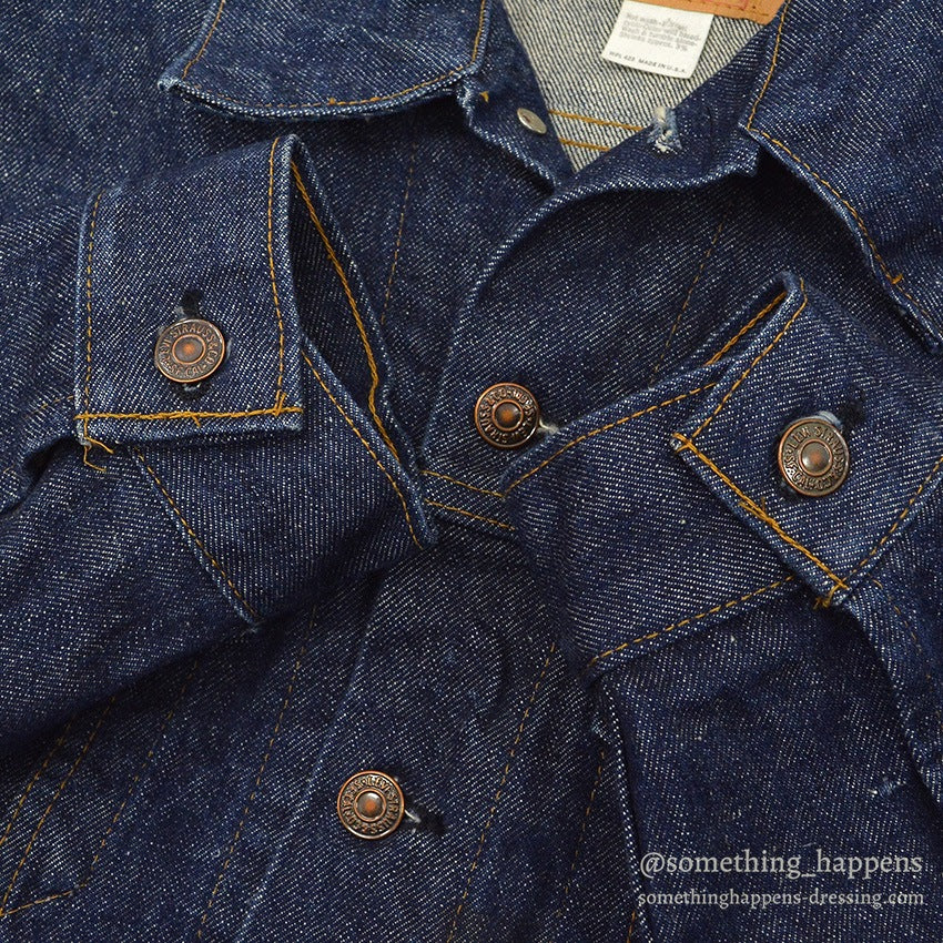 1970's Levi's 70505 small-e DENIM JACKET DARK... 40