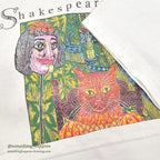 1990's Lee SHAKESPEARE'S CAT ART T-SHIRT ... L