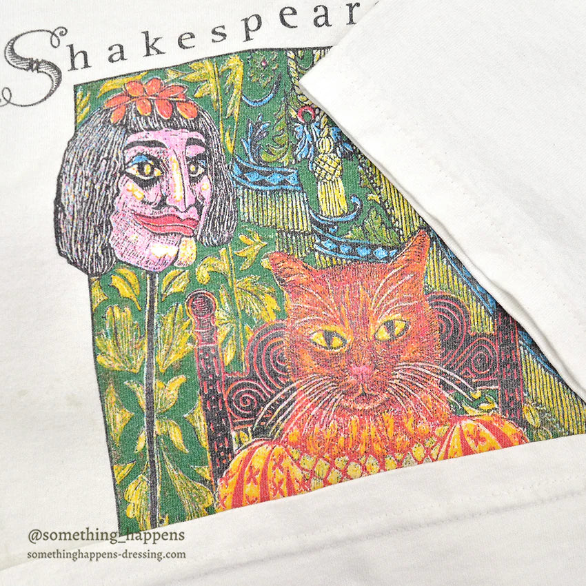 1990's Lee SHAKESPEARE'S CAT ART T-SHIRT ... L