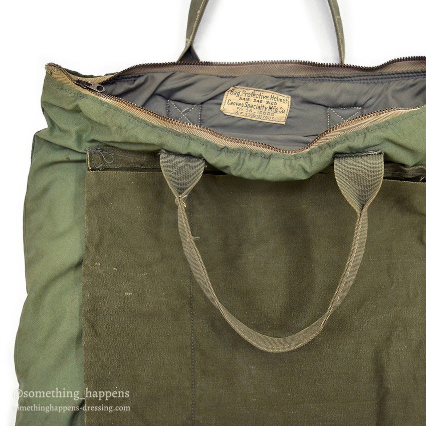1950's USAF BAG, PROTECTIVE, HELMET, OUTSIDE POCKET MODIFIED ...