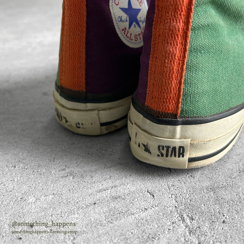 1980's CONVERSE ALL STAR MULTI CRAZY PATTERN HI... 7 1/2