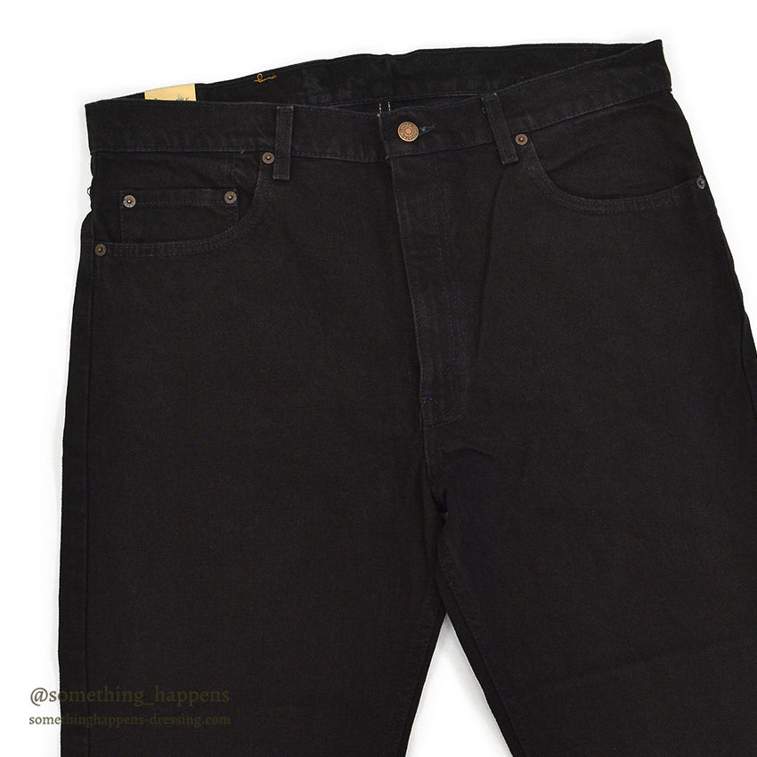 1980's DEADSTOCK Levi's 505 BLACK DENIM PANTS ... W38/L30