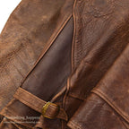 1930's HORSEHIDE BROWN LEATHER COSSACK JACKET ...