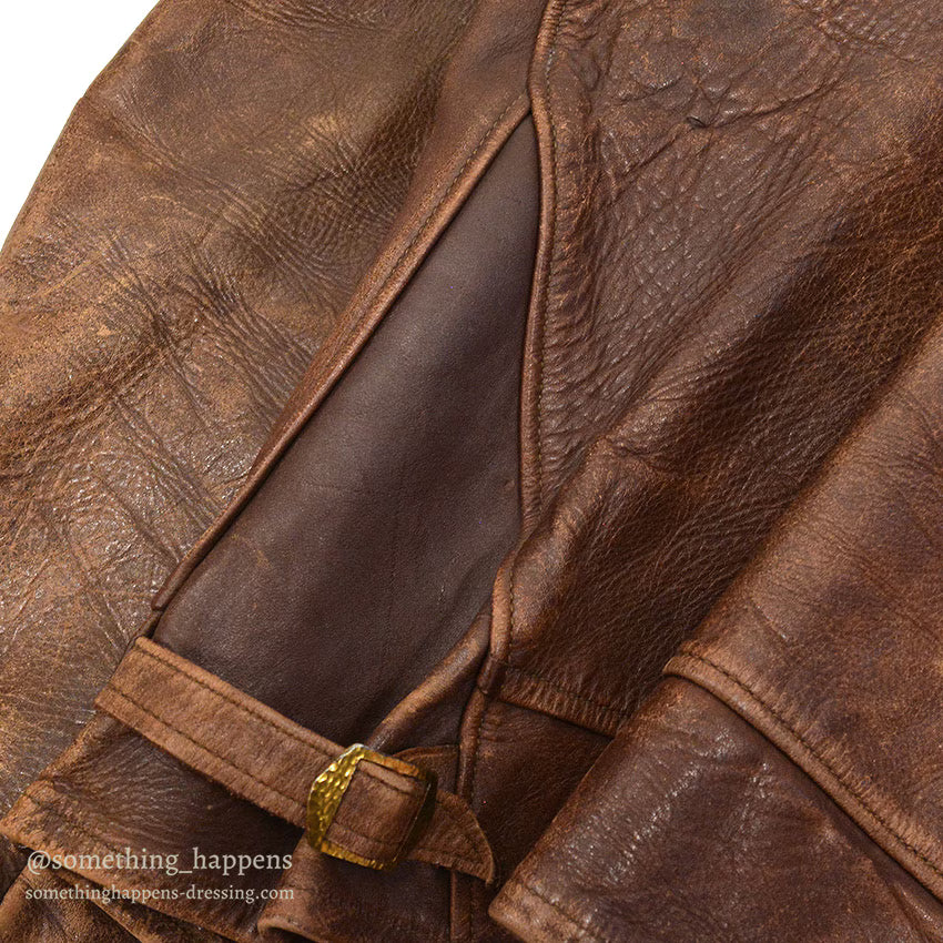 1930's HORSEHIDE BROWN LEATHER COSSACK JACKET ...