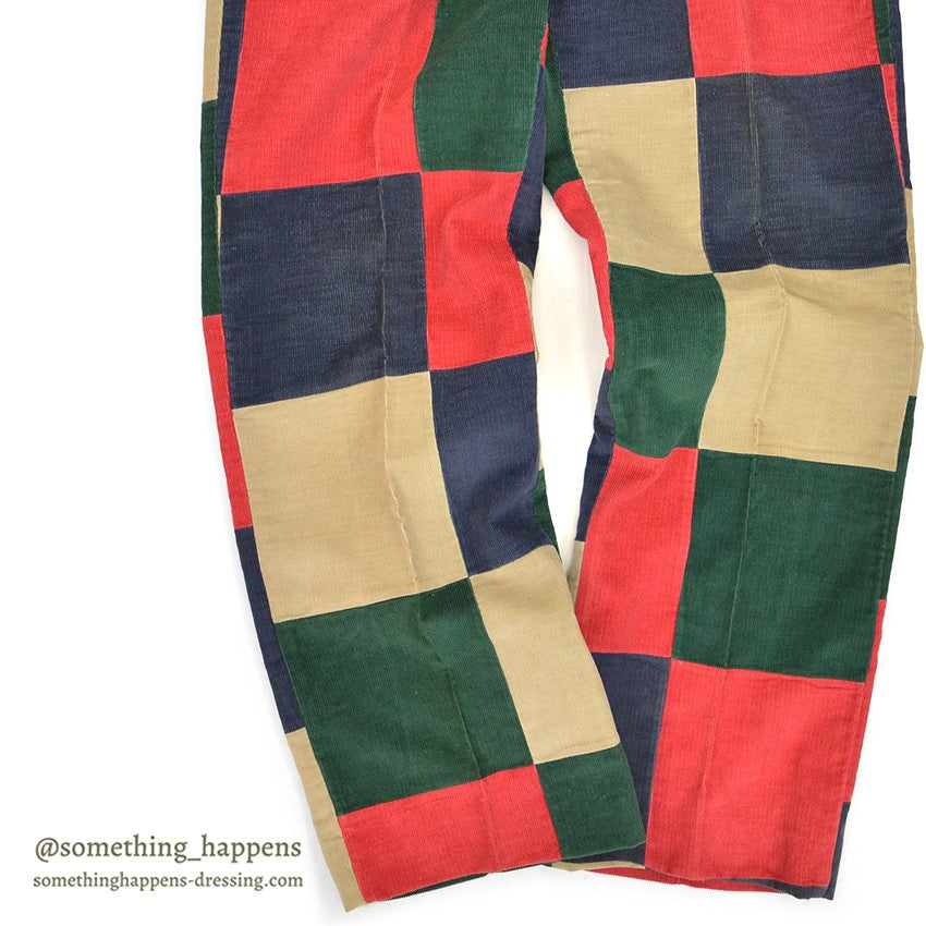 ~1980's PATCHWORK CORDUROY PANTS...W34/L28