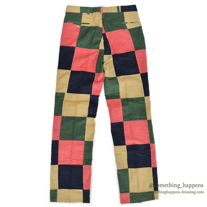 1970's~ DEADSTOCK KENSINGTON ROW PATCHWORK CORDUROY PANTS... W34