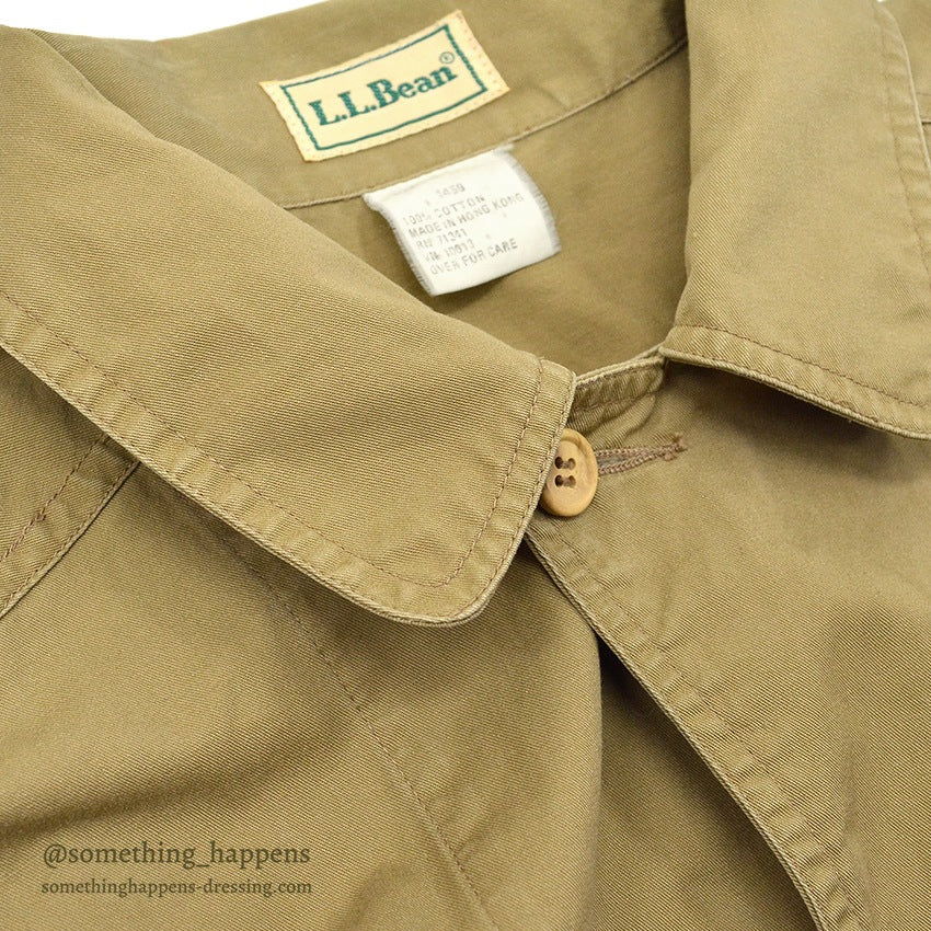 1980's~ LLBEAN COTTON POPLIN SAFARI JACKET...