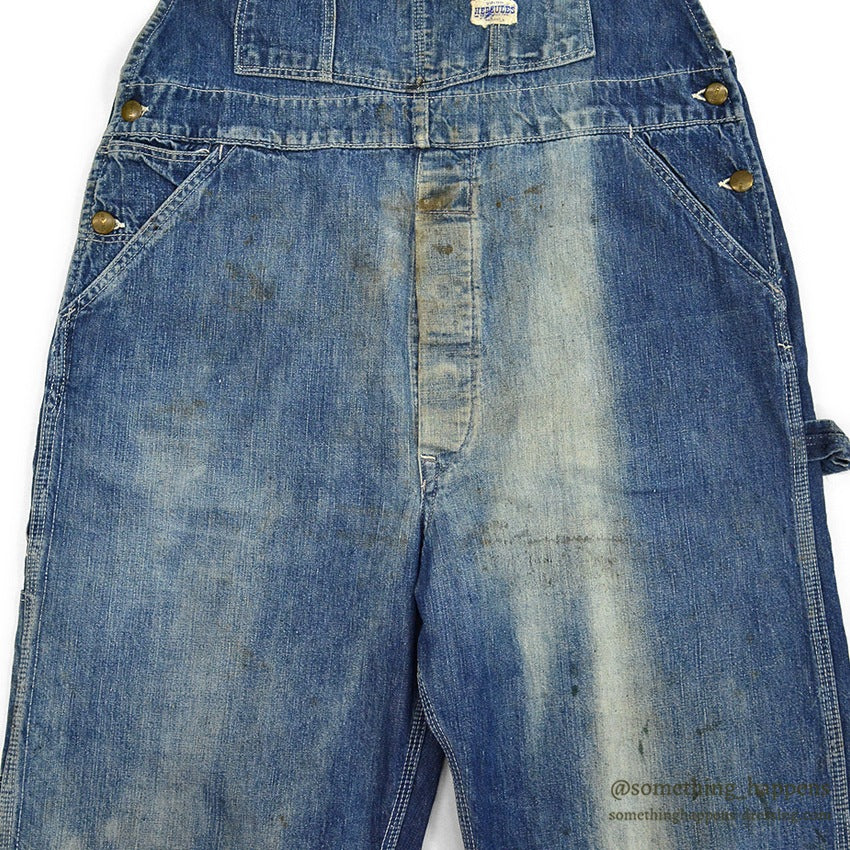 1950's HERCULES DENIM OVERALL SUN FADED ... W38/L28