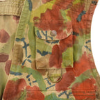 1980's BANANA REPUBLIC HAND PAINTED CAMO PHOTO JOURNALIST VEST...XL