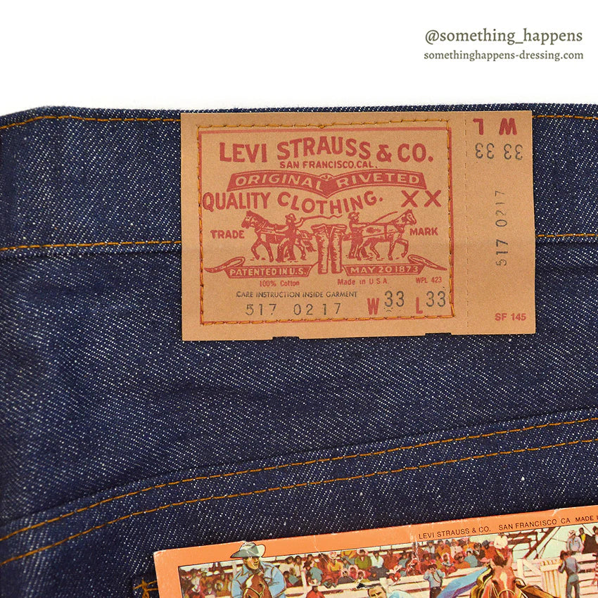 1980's DEADSTOCK Levi's 517 DENIM PANTS RED TAB Made in 1981... W33/L33