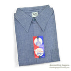 1960's DEADSTOCK BELTEX ALL COTTON CHAMBRAY L/S SHIRT... 16