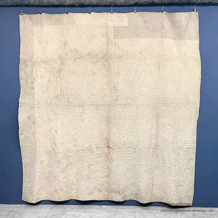 ANTIQUE PAUM TREE PATCHWORK QUILT...208cm/208cm