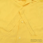 1980's~ YELLOW SILK S/S SHIRT ...