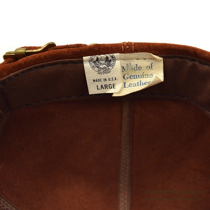 1980's LLBEAN SUEDE LEATHER CAP... LARGE