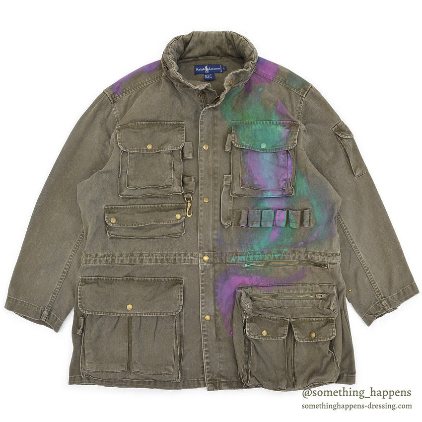 1980's POLO RALPH LAUREN PHOTOGRAPHER JACKET HAND PAINTED ... L