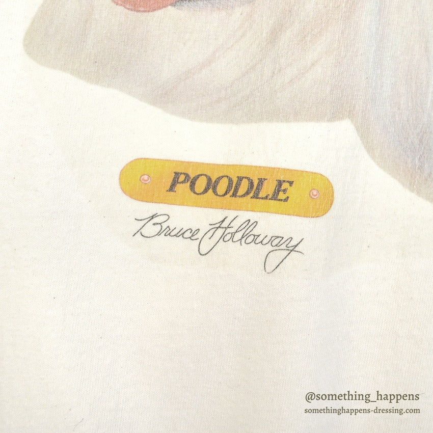 1990's HANES POODLE DOG PRINT T-SHIRT... L