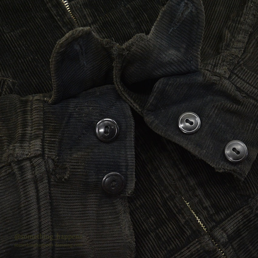 1930's UNKNOWN BLACK CORDUROY SPORT JACKET RARE...