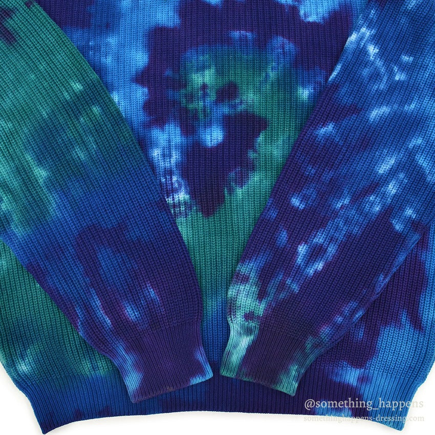 1990's PARADIGM TIE DYE COTTON KNIT SWEATER ... L