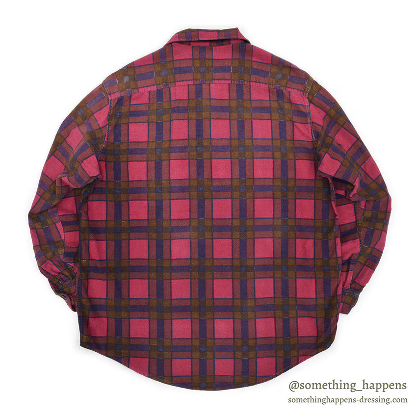 1960's BIGMAC PRINT FLANNEL SHIRT RARE COLOR... L