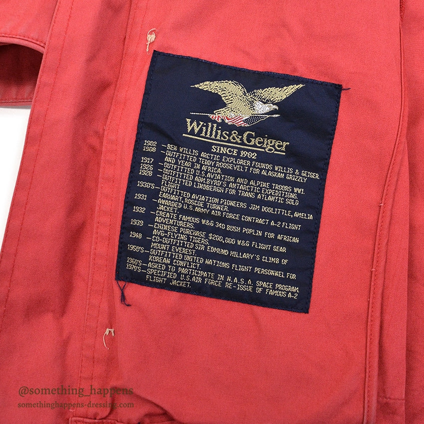 1980's~ Willis & Geiger BUSH POPLIN FIELD JACKET... L