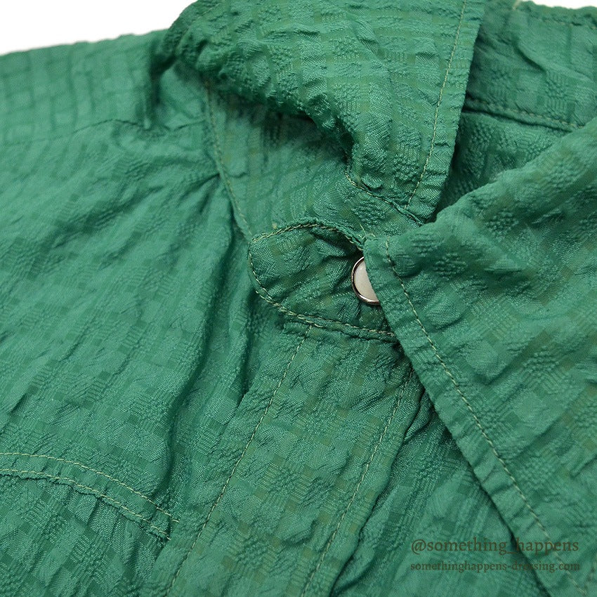 1950's UNUSUAL GREEN NYLON WESTERN SHIRT...