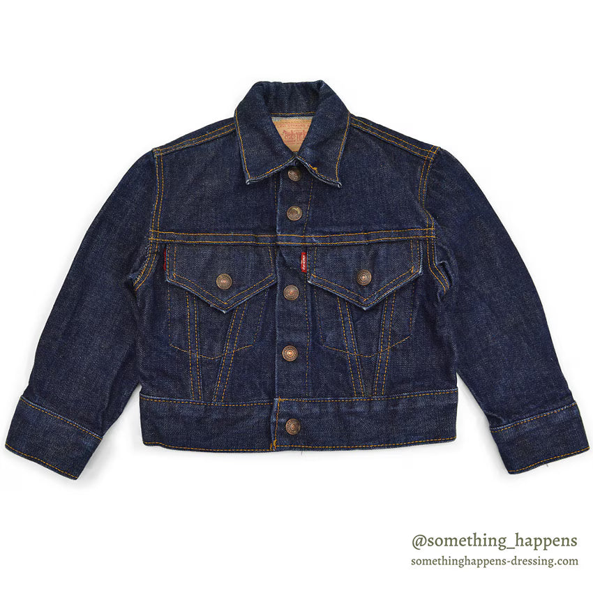 1960's~ LEVI'S BIGE DENIM JACKET FOR KIDS / DOUBLE RED TAB ...