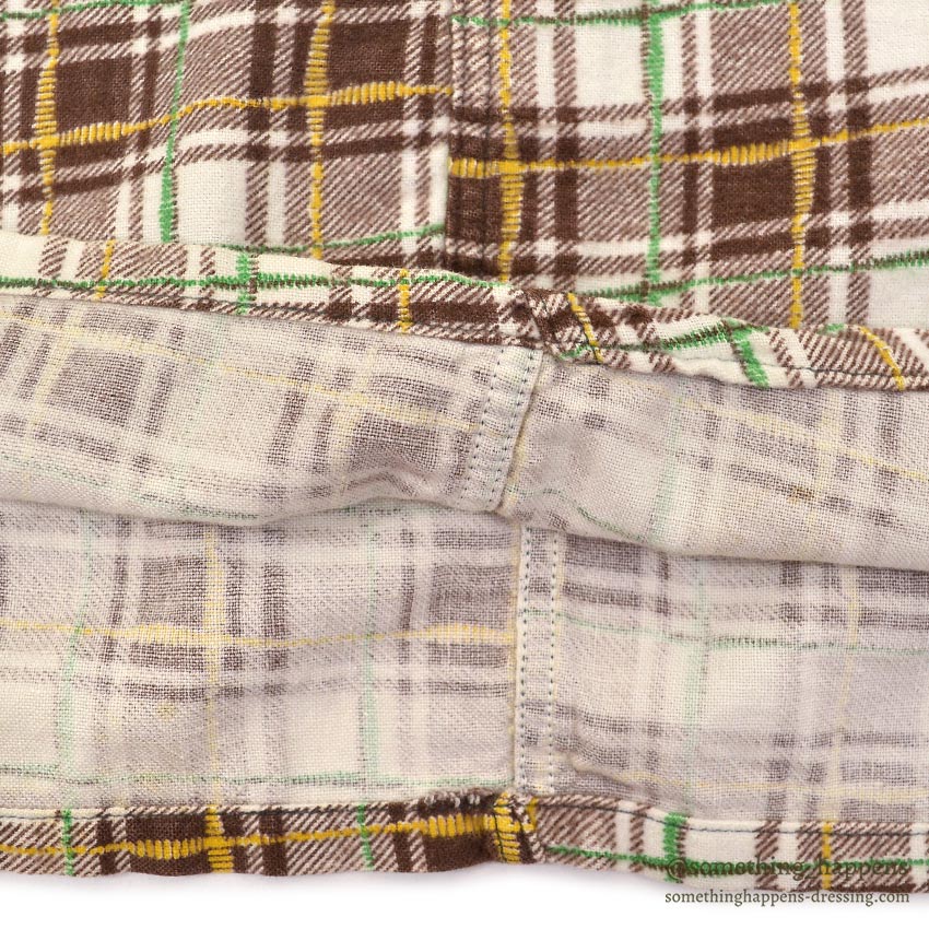 1950's OLD COTTON PRINT FLANNEL SHIRT...