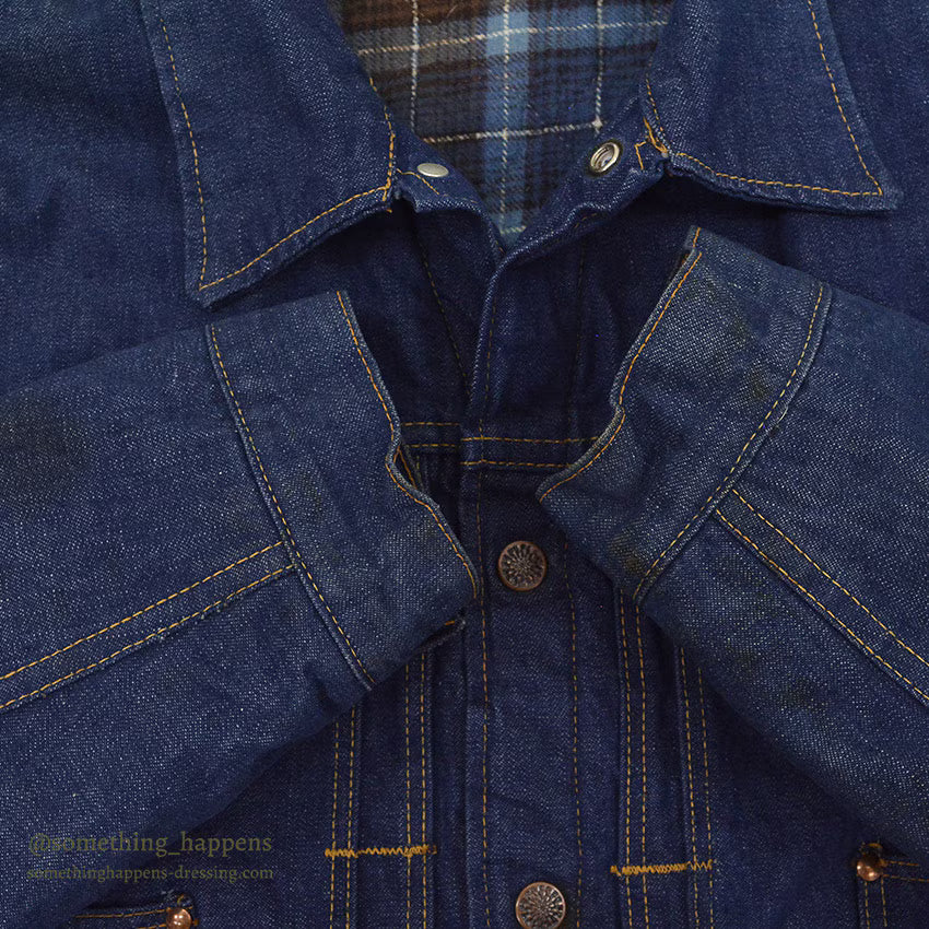 ~1960's SEARS TWO-POCKET DENIM JACKET / COTTON FLANNEL LINING ...