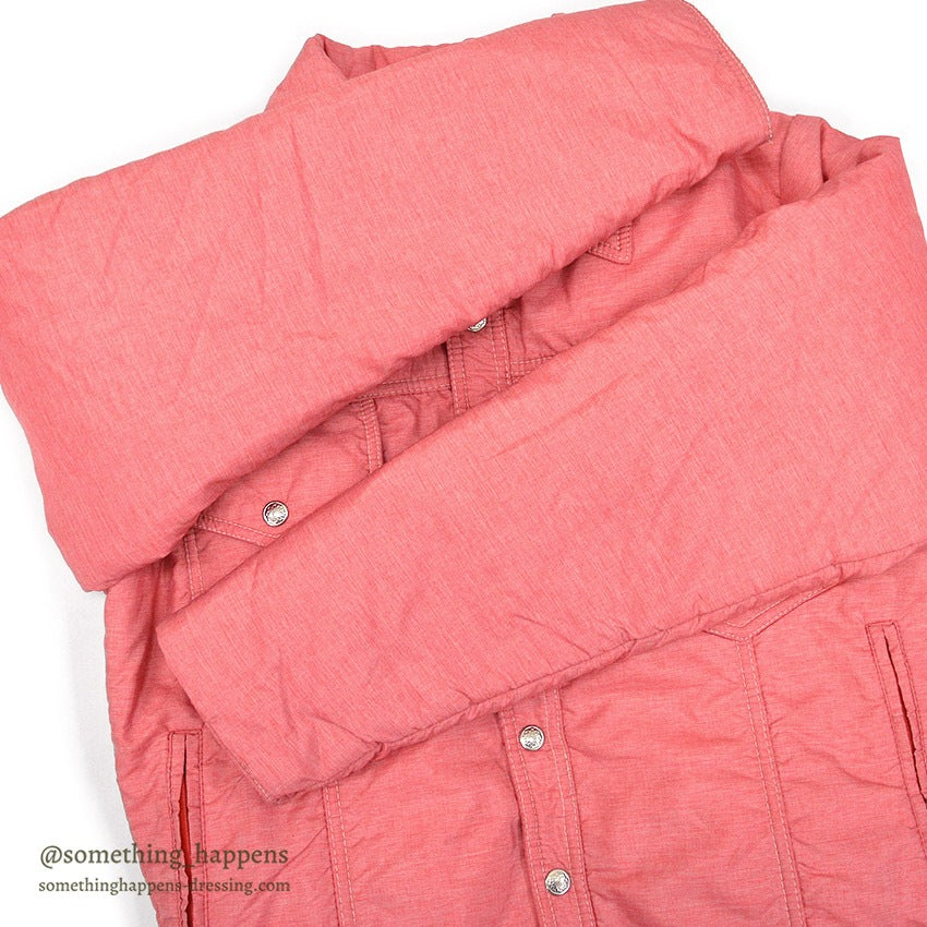 1970's~ BLACK BEAR PRIME GOOSE DOWN NYLON PUFFER JACKET / PINK ... M
