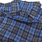 1950's~ UNUSUAL PULLOVER PLAID WOOL SHIRT...