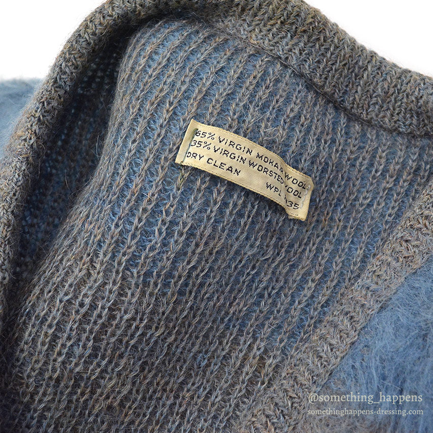1960's TOWNCRAFT PENNEY'S MOHAIR V-NECK SWEATER...
