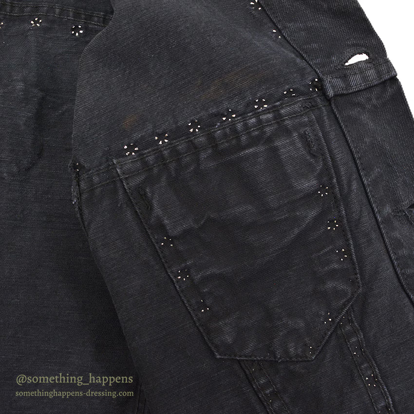 1960's LEVI'S 70505-0217 BIGE OVERDYED / BLACK WITH STUDS...