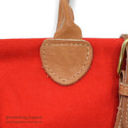 1980's~ DEADSTOCK BANNER HOUSE CANVAS BAG / LEATHER HANDLE...