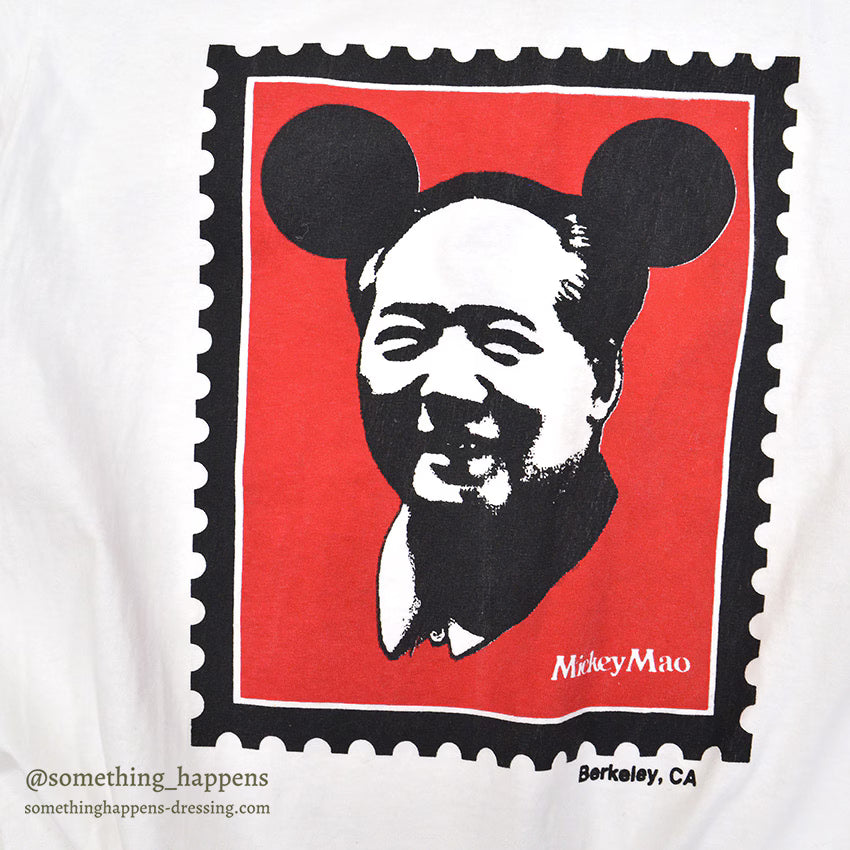 1990's~ HANES MICKEY MAO ART T-SHIRT...M