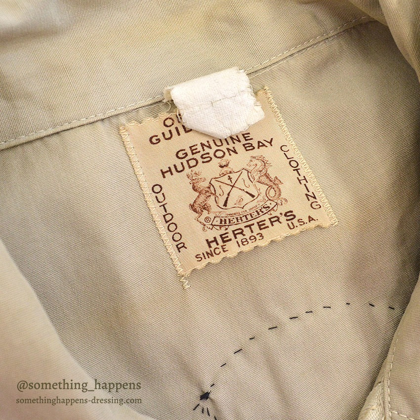 1960's~ HUDSON BAY HERTER'S BASS ANGLER COLLECTIBLE PATCHED JACKET ...